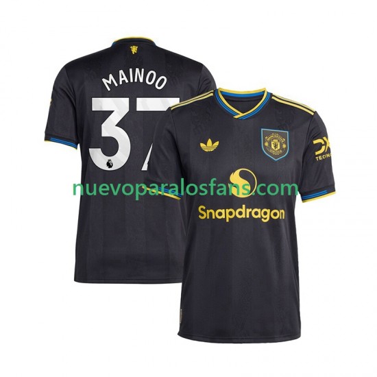Camiseta de Fútbol Manchester United Kobbie Mainoo 37 Hombre Tercera 2025-2026 Manga Corta