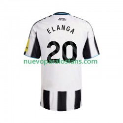 Camiseta de Fútbol Newcastle United Elanga 20 Hombre Casa 2025-2026 Manga Corta