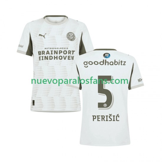 Camiseta de Fútbol PSV Eindhoven Ivan Perisic 5 Hombre Tercera 2025-2026 Manga Corta