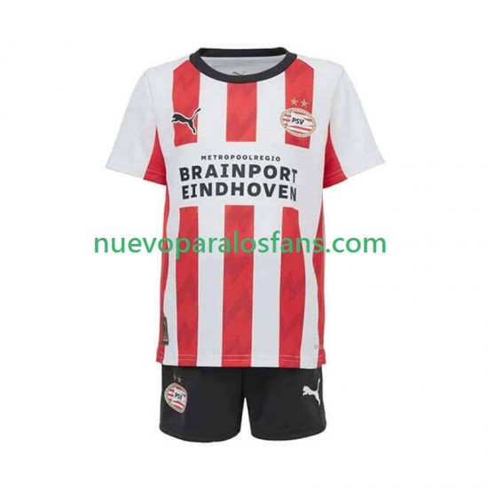 Camiseta de Fútbol PSV Eindhoven Niño Casa 2025-2026 Manga Corta
