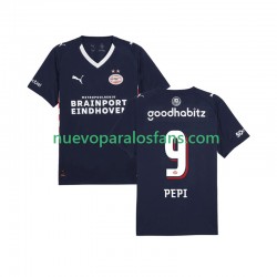 Camiseta de Fútbol PSV Eindhoven Ricardo Pepi 9 Hombre Exterior 2025-2026 Manga Corta