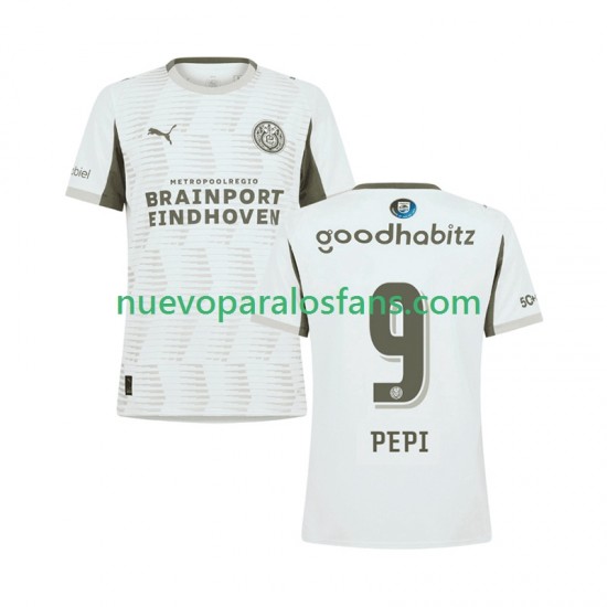 Camiseta de Fútbol PSV Eindhoven Ricardo Pepi 9 Hombre Tercera 2025-2026 Manga Corta