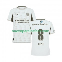 Camiseta de Fútbol PSV Eindhoven Sergino Dest 8 Hombre Tercera 2025-2026 Manga Corta