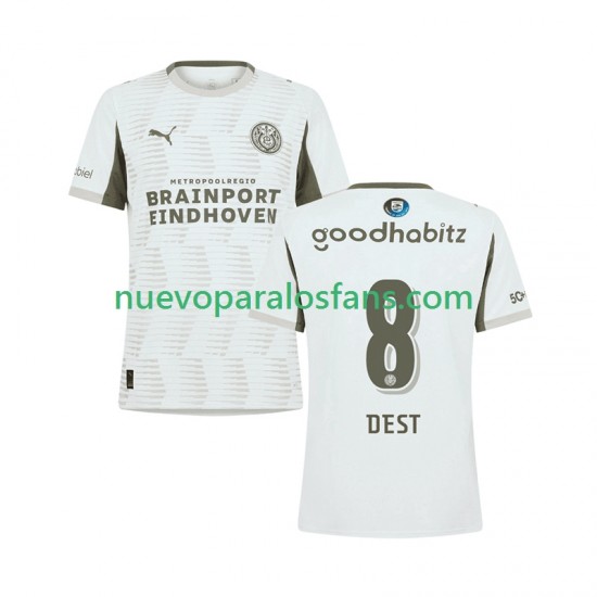 Camiseta de Fútbol PSV Eindhoven Sergino Dest 8 Hombre Tercera 2025-2026 Manga Corta