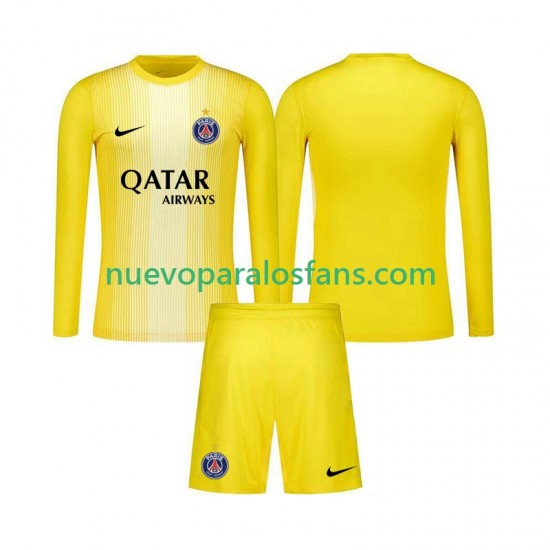 Camiseta de Fútbol Paris Saint-Germain Portero Niño Tercera 2025-2026 Manga Larga