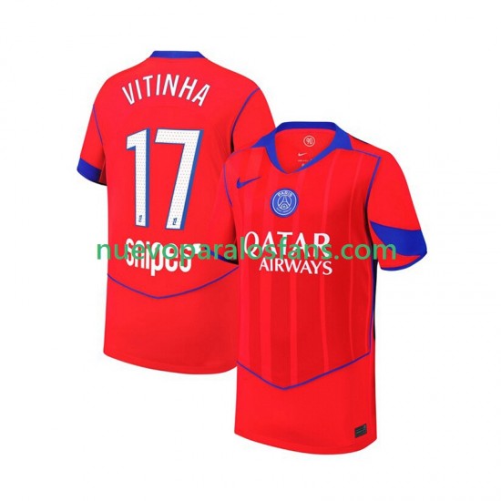 Camiseta de Fútbol Paris Saint-Germain Khvicha Kvaratskhelia 7 Niño Tercera 2025-2026 Manga Corta
