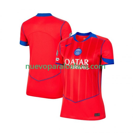 Camiseta de Fútbol Paris Saint-Germain Mujer Tercera 2025-2026 Manga Corta