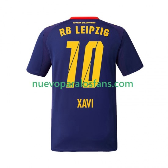 Camiseta de Fútbol RB Leipzig Xavi Simons 10 Hombre Exterior 2025-2026 Manga Corta
