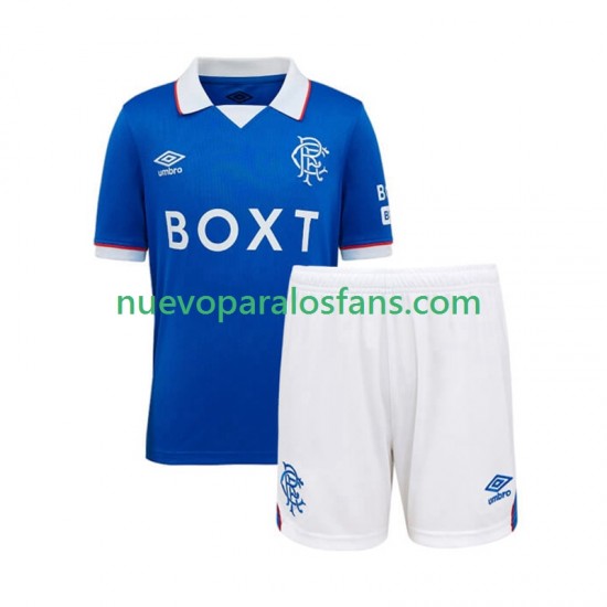 Camiseta de Fútbol Rangers Niño Casa 2025-2026 Manga Corta