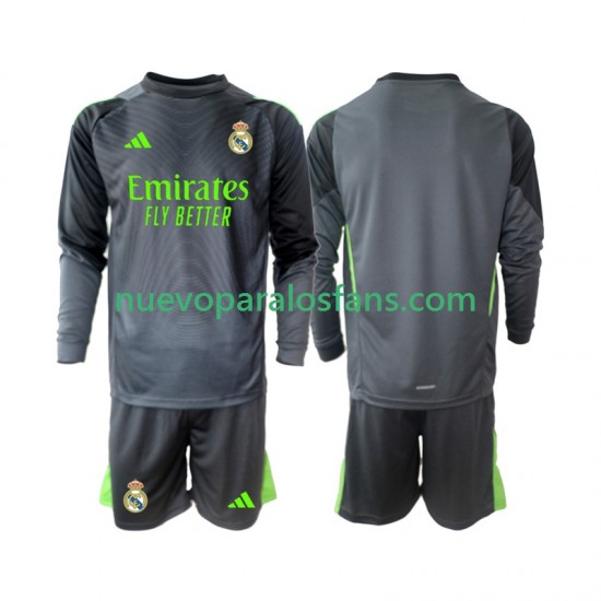 Camiseta de Fútbol Real Madrid Portero Niño Tercera 2025-2026 Manga Larga