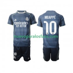 Camiseta de Fútbol Real Madrid Mbappé Kylian 10 Niño Exterior 2025-2026 Manga Corta