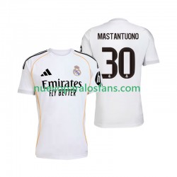 Camiseta de Fútbol Real Madrid Mastantuono 30 Hombre Casa 2025-2026 Manga Corta