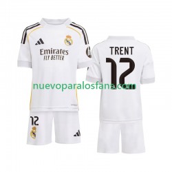 Camiseta de Fútbol Real Madrid Trent Alexander-Arnold 12 Niño Casa 2025-2026 Manga Corta