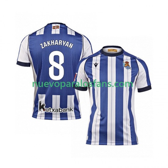 Camiseta de Fútbol Real Sociedad Arsen Zakharyan 8 Hombre Casa 2025-2026 Manga Corta