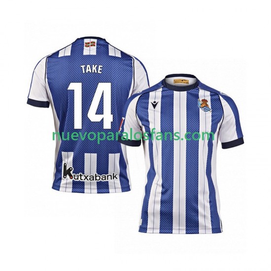Camiseta de Fútbol Estados Unidos Real Sociedad Takef Kubo 14 Hombre Casa 2025-2026 Manga Corta
