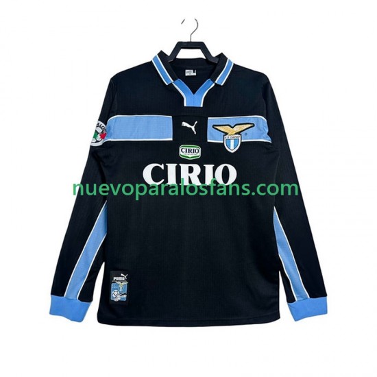 Camiseta de Fútbol SS Lazio Retro Hombre Exterior 1998 1999 Manga Larga