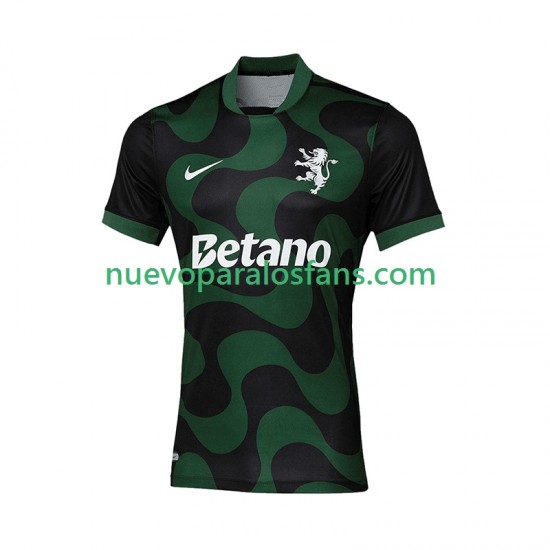 Camiseta de Fútbol Sporting CP Hombre Exterior Cuarto 2025-2026 Manga Corta