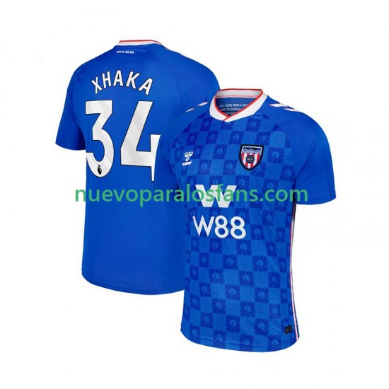 Camiseta de Fútbol Sunderland Granit Xhaka 34 Hombre Exterior 2025-2026 Manga Corta
