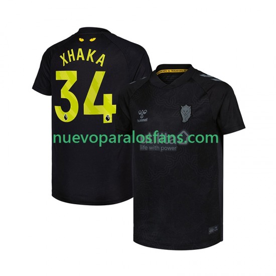 Camiseta de Fútbol Sunderland Granit Xhaka 34 Hombre Tercera 2025-2026 Manga Corta
