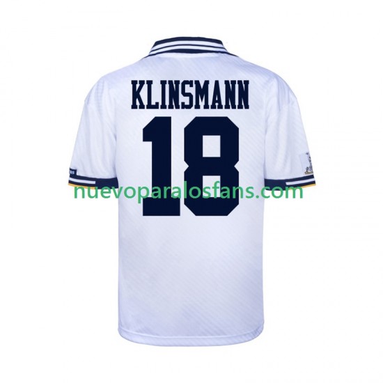 Camiseta de Fútbol Tottenham Hotspur Retro Hombre Casa 1994 Manga Corta