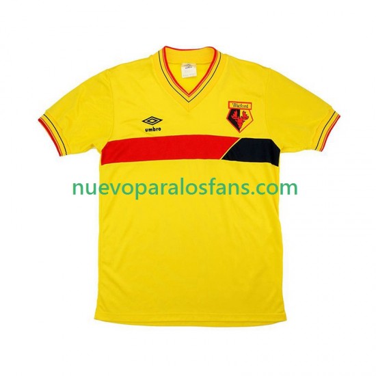 Camiseta de Fútbol Watford 1985 Retro Hombre Casa Manga Corta