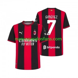 Camiseta de Fútbol AC Milan Gimenez 7 Hombre Casa 2026-2027 Manga Corta