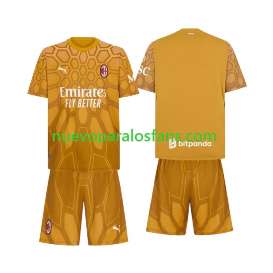 Camiseta de Fútbol AC Milan Portero Niño Casa 2026-2027 Manga Corta