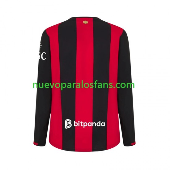 Camiseta de Fútbol AC Milan Hombre Casa 2026-2027 Manga Larga