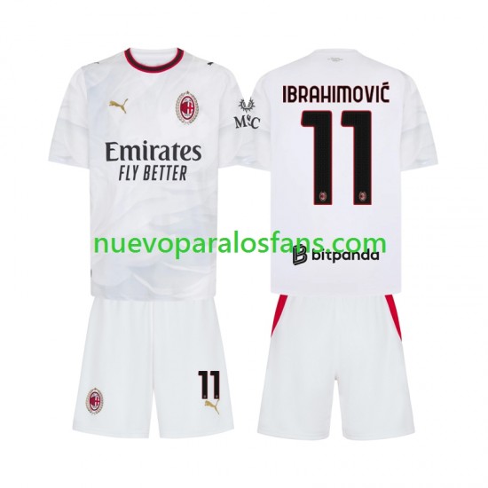 Camiseta de Fútbol AC Milan Ibrahimović 11 Niño Exterior 2026-2027 Manga Corta