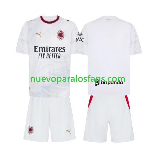 Camiseta de Fútbol AC Milan Niño Exterior 2026-2027 Manga Corta
