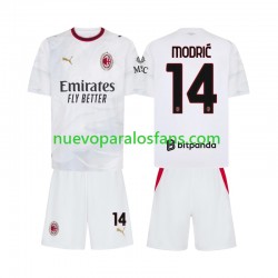 Camiseta de Fútbol AC Milan Modrić Luka 14 Niño Exterior 2026-2027 Manga Corta
