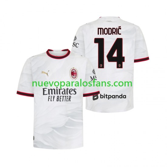 Camiseta de Fútbol AC Milan Modrić Luka 14 Hombre Exterior 2026-2027 Manga Corta