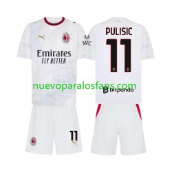 Camiseta de Fútbol AC Milan Pulisic 11 Niño Exterior 2026-2027 Manga Corta