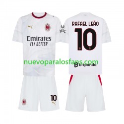 Camiseta de Fútbol AC Milan Rafael Leao 10 Niño Exterior 2026-2027 Manga Corta
