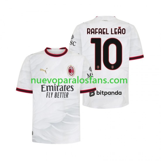 Camiseta de Fútbol AC Milan Rafael Leao 10 Hombre Exterior 2026-2027 Manga Corta