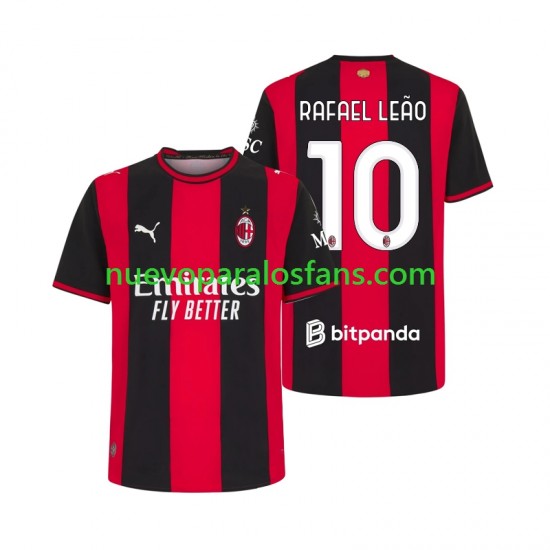 Camiseta de Fútbol AC Milan Rafael Leao 10 Hombre Casa 2026-2027 Manga Corta