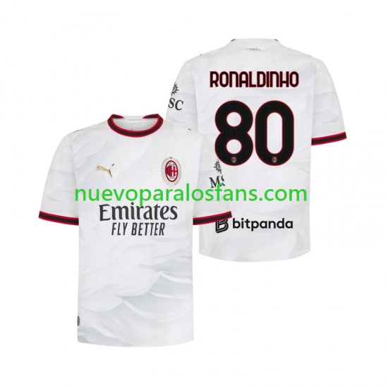 Camiseta de Fútbol AC Milan Ronaldinho 80 Hombre Exterior 2026-2027 Manga Corta