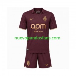 Camiseta de Fútbol AS Monaco Niño Exterior 2026-2027 Manga Corta
