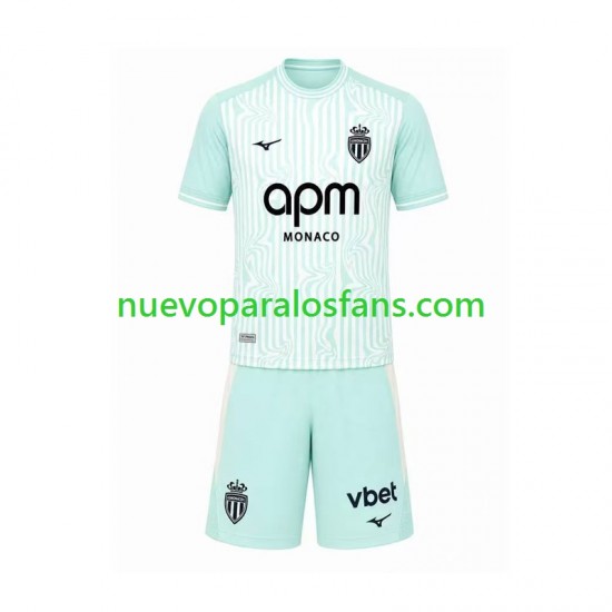 Camiseta de Fútbol AS Monaco Niño Tercera 2026-2027 Manga Corta