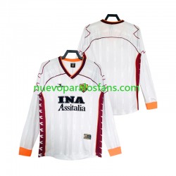 Camiseta de Fútbol AS Roma 2000 Retro Hombre Exterior 1999 Manga Larga