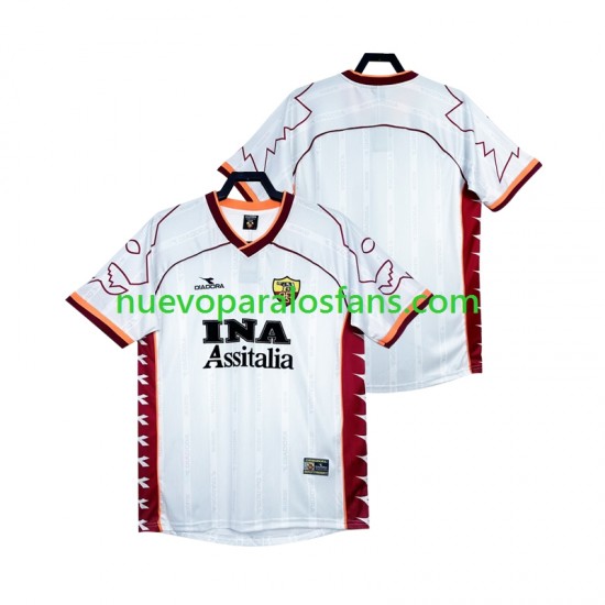 Camiseta de Fútbol AS Roma 2000 Retro Hombre Exterior 1999 Manga Corta