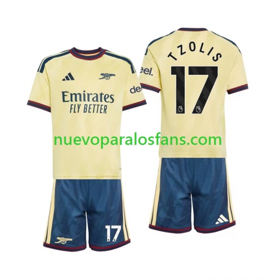 Camiseta de Fútbol Arsenal Christos Tzolis 17 Niño Tercera 2026-2027 Manga Corta
