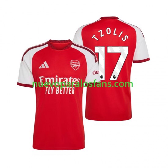 Camiseta de Fútbol Arsenal Christos Tzolis 17 Hombre Casa 2026-2027 Manga Corta