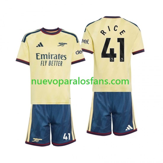 Camiseta de Fútbol Arsenal Declan Rice 41 Niño Tercera 2026-2027 Manga Corta