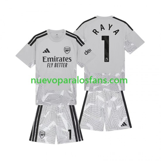 Camiseta de Fútbol Arsenal David Raya 1 Portero Niño Casa 2026-2027 Manga Corta