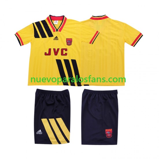 Camiseta de Fútbol Arsenal 1993 Retro Niño Exterior 1994 Manga Corta