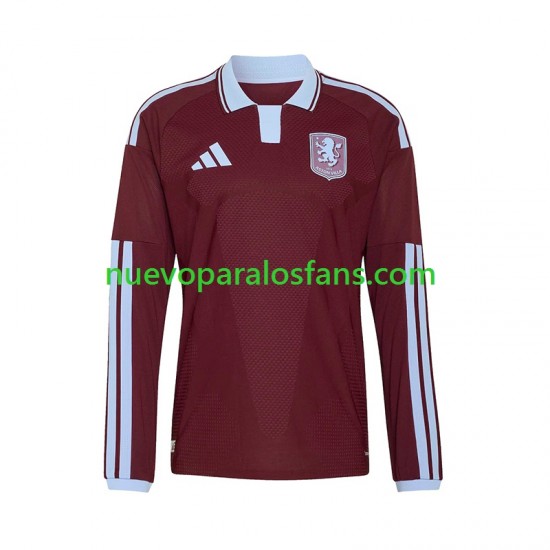 Camiseta de Fútbol Aston Villa Hombre Casa 2026-2027 Manga Larga