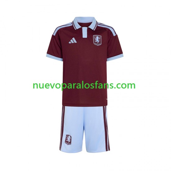 Camiseta de Fútbol Aston Villa Niño Casa 2026-2027 Manga Corta