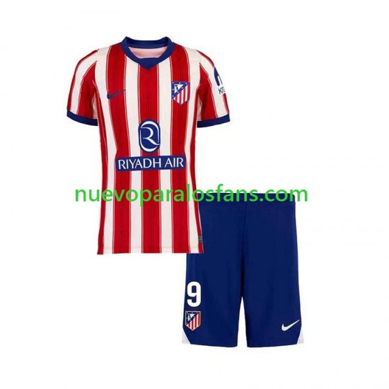 Camiseta de Fútbol Atlético Madrid Alexander Sorloth 9 Niño Casa 2026-2027 Manga Corta