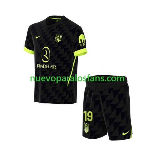 Camiseta de Fútbol Atlético Madrid Julian Alvarez 19 Niño Exterior 2026-2027 Manga Corta